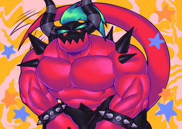 2_horns anthro arm_spikes bracelet eyebrows horn jewelry long_tail male muscular muscular_anthro muscular_male pecs red_tail shoulder_spikes solo spiked_bracelet spikes spikes_(anatomy) tail thick_eyebrows dexdexamilion sega sonic_the_hedgehog_(series) the_deadly_six zavok zeti 2026 hi_res