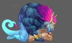 anthro anthro_on_feral bestiality blue_body claws duo feral jacob_(oc) male male/male nude sex simple_background tail whit3salmon_23 asian_mythology east_asian_mythology eastern_mythology league_of_legends mythology riot_games tencent aurelion_sol_(lol) dragon eastern_dragon mammal mythological_creature mythological_scalie scalie 5:3 absurd_res hi_res