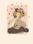 anthro antlers areola blep eyewear fingers fur glasses hair horn male markings nipples nude simple_background smile solo spots spotted_body spotted_fur teeth tongue tongue_out tem1tem migurayki_(character) deer hybrid hyena mammal spotted_hyena 2024 3:4 absurd_res colored digital_drawing_(artwork) digital_media_(artwork) hi_res portrait shaded