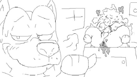 anthro duo male male/male fake_voff ruff_bull voff_akita akita american_akita canid canine canis domestic_dog mammal pit_bull spitz monochrome
