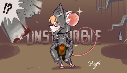 alternate_species anthro armor axe blonde_hair female fur furrification hair hands_on_hips headgear helmet interrobang smug solo white_body white_fur reydam capcom resident_evil ashley_graham moushley house_mouse mammal mouse murid murine rodent 2023 absurd_res hi_res