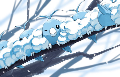 ambiguous_gender beak blue_body branch eyes_closed feral group in_tree looking_at_viewer on_branch one_eye_closed plant tail tree shiznar nintendo pokemon avian bird generation_3_pokemon pokemon_(species) swablu 2025 hi_res signature