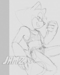 ambiguous_gender anthro grey_background simple_background solo jammiez sega sonic_the_hedgehog_(series) fan_character jay_the_bear bear mammal monochrome