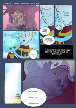 anthro bed blue_body blue_sky castle comic_panel covering covering_self explosion eyes_closed feline_ears feline_musel furniture hair human_ears lips long_ears male pink_background plant purple_body purple_eyes purple_lips purple_tongue simple_background sky solo surprised teeth text tongue tree white_hair imnotlutz_(artist) dragon_ball dragon_ball_super beerus whis humanoid absurd_res comic english_text hi_res url