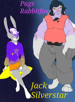 anthro antlers bottomwear clothing duo hoodie horn male male/male overweight pants pugs_rabbitfox shirt shorts simple_background size_difference sweatpants tank_top topwear torn_clothing veiny_arms fledgedragonfox jack_silverstar hybrid jackalope lagomorph mammal comic hi_res