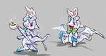 ambiguous_gender anthro bow_tie container cup grey_background membrane_(anatomy) membranous_wings simple_background solo wings worm_(artist) neopets cloud_neopet neopet_(species) shoyru