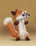 anthro big_eyes black_nose blue_eyes brown_background brown_ears brown_feet brown_hands countershading dipstick_tail eyebrows feet fluffy frown fur gloves_(marking) head_tuft leg_markings male markings nude orange_body orange_fur pawpads pink_pawpads realistic_fur simple_background socks_(marking) solo standing tail tail_markings text tuft whiskers white_body white_countershading white_fur white_tail_tip silverfox5213 toothless_dancing big_nug canid canine fox mammal red_fox true_fox 2024 meme url