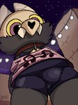 bulge clothed clothing low-angle_view male young ishitaka_uwu disney the_owl_house king_clawthorne titan_(the_owl_house) 3:4 digital_media_(artwork) pixel_(artwork)