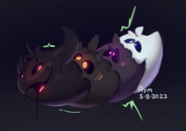 black_background black_body group horn mass_vore multiple_prey oral_vore recursive_vore simple_background vore aymbord fantastic_frontier roblox ghost spirit 2022