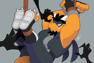 anthro black_hair bound captured claws clothing defeated disembodied_hand eyemask eyewear facial_hair fingerless_gloves footwear ghost_hand gloves goatee grin group hair hands_tied handwear helpless horn legs_tied male mask muscular muscular_anthro muscular_male orange_body peril rope smile solo_focus superhero tail teeth topwear hikazedragon mythology dragon_fist_(hikazedragon) dragon mammal mythological_creature mythological_scalie reptile scalie hi_res