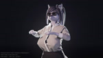 16:9 3d_(artwork) 3d_animation animated anthro big_breasts big_butt blender_(artwork) blue_eyes bottomwear bouncing_breasts breasts butt canid canine clothed clothing dark_body dark_fur dark_hair digital_media_(artwork) eyewear female fur glasses hair hi_res hilwu huge_breasts long_hair looking_away mammal nipple_outline no_sound orilas shirt short_playtime simple_background skirt sloshing_breasts solo sunglasses thick_thighs topwear webm wide_hips widescreen