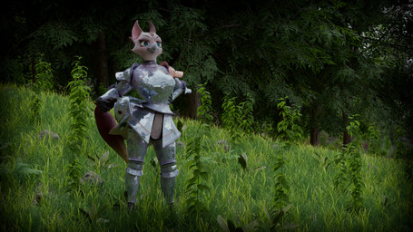 anthro armor armor_plates armored_skirt beak bronze_(metal) ears_up eyebrows eyelashes eyeshadow female fern forest grass grass_field grey_beak headgear helmet holding_armor holding_headgear holding_helmet holding_object makeup medieval medieval_armor medieval_clothing metal nettles plant proud reflection solo tree vignette toridachi avian hybrid 16:9 3d_(artwork) 4k absurd_res blender_(artwork) blender_cycles_(artwork) digital_media_(artwork) hi_res widescreen
