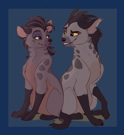 black_hair black_nose brown_eyes dark_body dark_fur duo eyebrows female feral fur hair leg_markings looking_at_another male male/female markings purple_eyes simple_background socks_(marking) spots spotted_body spotted_fur text transparent_background year yellow_sclera snexmy disney the_lion_guard the_lion_king janja_(the_lion_guard) jasiri_(the_lion_guard) hyena mammal spotted_hyena 2019 alpha_channel artist_name full-length_portrait hi_res portrait