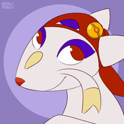 alternate_species ambiguous_gender badge clothing feral grin happy hat headgear headwear pokeball smile spinning teeth whiskers conditional_dnp pocketpaws nintendo pokemon sylvie_(wups) generation_5_pokemon mammal mienshao mustelid pokemon_(species) 1:1 2d_animation animated frame_by_frame