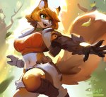 5_fingers alternate_form alternate_species anthro belt belt_pouch big_tail biped blurred_background bottomwear breasts brown_body brown_fur choker clothed clothed_anthro clothed_female clothing countershade_face countershade_torso countershading crop_top dipstick_ears ear_markings eyebrows eyelashes female fingers fluffy fluffy_tail fully_clothed fully_clothed_anthro fully_clothed_female fur fur_lined_bottomwear fur_lined_clothing fur_lined_jacket fur_lined_shorts furrification gloves green_eyes hair handwear jacket jewelry midriff multicolored_ears navel necklace official_alternate_costume orange_hair pink_nose pose shirt shorts solo superhero superhero_costume tail teeth text thick_eyelashes topwear utility_belt ladyshalirin marvel marvel_rivals squirrel_girl_(marvel) mammal rodent sciurid tree_squirrel 2024 absurd_res hi_res signature url