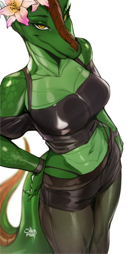 anthro biped breasts claws clothed clothed_anthro clothed_female clothing eyelashes female fingers front_view glistening_eyelids high-angle_view horn long_eyelashes looking_at_viewer medium_breasts navel non-mammal_breasts non-mammal_navel scales simple_background smile solo standing tail thong_straps ventral_scales shermugi mythology arimah dragon mythological_creature mythological_scalie scalie 2026 absurd_res digital_drawing_(artwork) digital_media_(artwork) hi_res