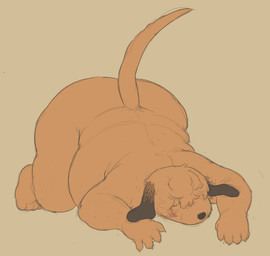 anthro ass_up belly big_belly big_butt blush brown_body brown_fur butt floppy_ears fur hair hair_over_eyes love_handles male male_anthro nude overweight overweight_anthro overweight_male presenting presenting_hindquarters raised_tail solo tail cafongterua smell_(mucknagabe) noi_(mucknagabe) bloodhound canid canine canis domestic_dog hunting_dog mammal scent_hound 2025 colored digital_drawing_(artwork) digital_media_(artwork)