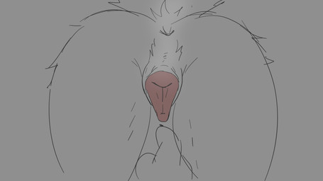 ambiguous_gender animal_genitalia animal_vulva anthro anthro_on_feral bestiality canine_genitalia canine_vulva clitoris_stretching disembodied_hand duo female female/ambiguous female_feral feral flicking genitals grey_body labia_pull pink_vulva pose steam steaming tugging vaginal vulva anonymous_artist canid canine canis mammal wolf 16:9 2d_animation animated colored detailed digital_media_(artwork) frame_by_frame hi_res widescreen