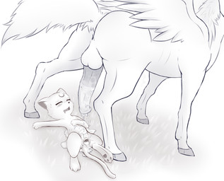 3_toes after_sex after_vaginal afterglow animal_genitalia animal_penis anus balls bodily_fluids butt clitoris cum cum_drip cum_in_vagina cum_inside cum_on_belly cum_on_body dripping duo equine_genitalia equine_penis eyes_closed feet female feral gaping gaping_vagina genital_fluids genitals grass head_markings hooves interspecies larger_male lying male male/female markings on_back open_mouth pawpads penis plant quadruped saliva size_difference smaller_female sweat tail toes tongue vulva wings meraence mythology sailor_moon_(series) helios_(sailor_moon) luna_(sailor_moon) domestic_cat equid equine felid feline felis mammal mythological_creature mythological_equine pegasus 2015 digital_media_(artwork) hi_res