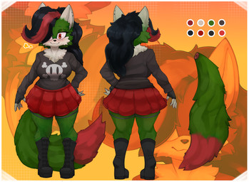 anthro black_hair boots clothing combat_boots dipstick_ears dipstick_tail ear_markings ear_piercing eye_scar facial_scar female fingerless_gloves footwear fur gloves gloves_(marking) green_body green_fur hair handwear markings multicolored_ears piercing scar shoes solo tail tail_markings fuzzycreature sega sonic_the_hedgehog_(series) fan_character saphira_steele_(saphirathephantom) canid canine canis fox hybrid mammal wolf absurd_res hi_res model_sheet herm_(lore)