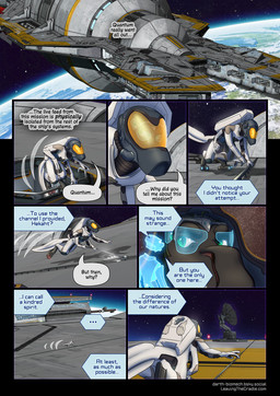 4_eyes ambiguous_gender anthro armor dialogue dialogue_box duo earth_(planet) green_eyes headgear helmet hologram male multi_eye space spacecraft spacesuit speech_bubble star tail text vehicle darth_biomech leaving_the_cradle hekaht_ruhane quantum_(darth_biomech) alien raharr 2026 colored comic english_text hi_res url