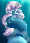 areola belly big_belly big_breasts breasts busty_feral female feral nipples pink_areola pink_nipples pregnant pregnant_female pregnant_feral solo split_form darlondemonic nintendo pokemon sabrina_(blumon32) generation_7_pokemon humanoid marine merfolk pokemon_(species) primarina absurd_res hi_res