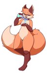 anthro collar collar_only femboy male nude simple_background solo white_background giidenuts thebestfox canid canine fox mammal hi_res