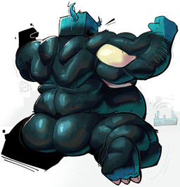 back_muscles barazoku biceps big_muscles black_body butt huge_muscles male manly muscular muscular_arms muscular_humanoid muscular_male not_furry not_furry_focus solo thick_arms thick_thighs its_coldpizza microsoft minecraft mojang xbox_game_studios humanoid warden_(minecraft) hi_res