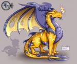 feral male membrane_(anatomy) membranous_wings simple_background solo tail wings jared_pullen activision mythology spyro_the_dragon the_legend_of_spyro volteer dragon mythological_creature mythological_scalie scalie 2005 hi_res model_sheet official_art