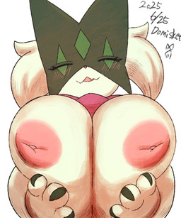 3_fingers anthro areola big_areola big_breasts blush blush_lines breast_squish breasts eyelashes eyes_closed female female_anthro fingers front_view fur green_body green_fur hand_on_breast hand_on_own_breast holding_breast huge_breasts inverted_nipples nipples nude nude_anthro nude_female open_mouth open_smile pink_areola pink_nipples pink_nose pink_tongue simple_background smile smiling_at_viewer solo squish text tongue white_background domisket nintendo pokemon generation_9_pokemon meowscarada pokemon_(species) 2025 5:6 artist_name dated digital_media_(artwork) hi_res signature