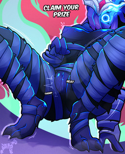 anthro breasts butt clothed clothing female fur genitals nipples simple_background solo text vaginal vulva naufragowo league_of_legends riot_games tencent kindred_(lol) lamb_(lol) bovid caprine mammal sheep absurd_res english_text hi_res