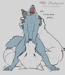 ambiguous_gender ambiguous_on_bottom ambiguous_penetrated anthro anthro_on_anthro anthro_on_bottom anthro_on_top anthro_penetrated anthro_penetrating anthro_penetrating_anthro begging below_subject between_legs big_dom_small_sub biped blue_body blue_fur claws dialogue dominant duo fellatio finger_claws fur gaping_mouth genital_danger_play hand_held hand_on_snout handheld head_back holding_another holding_partner intraspecies kneeling_oral_position knotting larger_male larger_penetrated looking_up lying male male/ambiguous male/male male_on_top male_penetrated male_penetrating male_penetrating_ambiguous mawplay north_pole_position nude on_back on_bottom on_top open_mouth oral oral_knotting oral_penetration oversized_oral overstimulation overwhelmed pawpads penetration penile penile_penetration penis_in_mouth servicing_from_below sex shaking simple_background size_difference smaller_male snout_grab standing stuttering teeth text toe_claws tongue tongue_out trembling trembling_for_pleasure underneath underneath_another white_background white_body white_fur zephyxus mythology canid canine canis mammal mythological_canine mythological_creature werecanid werecanine werecreature werewolf wolf 2024 digital_media_(artwork)