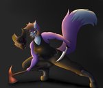 anthro assassin axe boots clothed clothing combat_boots duo female female/female footwear knife melee_weapon sharp_teeth shoes smile teeth tongue tongue_out weapon photolol.03 tammy_(photolol.03) canid canine canis fox mammal absurd_res hi_res