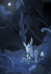 ambiguous_gender anthro breasts clothed clothed_anthro clothed_female clothing cloud duo eyes_closed female feral fingers fur horn moon night outside sky smile star tail wings lizet mythology bovid caprine dragon goat mammal mythological_creature mythological_scalie scalie 2025 digital_media_(artwork) hi_res