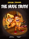 activision anthro bandicoot blonde_hair bodily_fluids breasts brown_hair building censored censored_nipples cleavage clothed clothing comic convenient_censorship cover cover_art cover_page crash_bandicoot crash_bandicoot_(series) door duo embarrassed english_text female fingerless_gloves flying_sweatdrops food footwear footwear_only fruit gloves hair handwear hi_res house magaska19 male male/female mammal marsupial mostly_nude navel nervous nude open_mouth plant shoes shoes_only size_difference spotlight sweat sweatdrop tawna_bandicoot teeth text wumpa_fruit