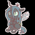 angry black_body blue_hair chibi crossed_arms crown fangs female feral frown grumpy hair headgear outline simple_background sitting solo sticker tail teeth transparent_background white_outline wings sugar_morning friendship_is_magic hasbro my_little_pony queen_chrysalis_(mlp) arthropod changeling 1:1 2018 alpha_channel digital_media_(artwork) hi_res