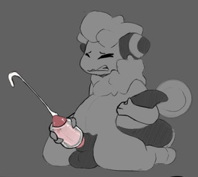 anthro balls bodily_fluids cum cumshot ejaculation eyes_closed genital_fluids genitals holding_own_tail holding_tail male masturbation penetrable_sex_toy penis sex_toy solo tail flowerbud nintendo pokemon shep_(flowerbud) flaaffy generation_2_pokemon pokemon_(species) low_res