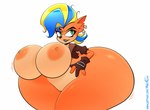activision anthro areola bandicoot big_breasts bottom_heavy breasts clothing crash_bandicoot_(series) ear_piercing ear_ring female fingerless_gloves fur genitals gloves green_eyes hair handwear hi_res huge_breasts huge_thighs hyper hyper_hips hyper_thighs hyperflannel jiggling mammal marsupial massive_thighs multicolored_hair nipples nude orange_areola orange_body orange_nipples piercing pirate_tawna pussy ring_piercing solo thick_thighs two_tone_hair wide_hips