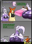 absurd_res al_gx anthro apron apron_only bed bedroom big_breasts breasts clothing comic daughter_(lore) dialogue dragon english_text female furniture generation_5_pokemon generation_6_pokemon girly goo_creature goodra hair hi_res huge_breasts inside lagomorph legendary_pokemon leporid male mammal mature_female mother_(lore) mother_and_child_(lore) mother_and_daughter_(lore) mythological_creature mythological_scalie mythology nintendo opal_(al_gx) orange_hair parent_(lore) parent_and_child_(lore) parent_and_daughter_(lore) pearl_(al_gx) pokemon pokemon_(species) purple_body rabbit robin_(hazby) scalie sliggoo small_breasts son_(lore) stepdaughter_(lore) stepmother_(lore) stepparent_(lore) stepson_(lore) story text victini