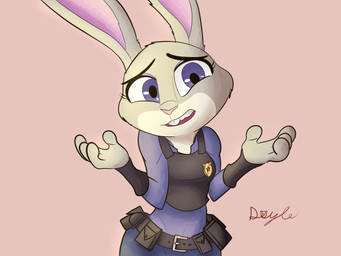 4_fingers anthro belt bottomwear breasts buckteeth clothed clothed_anthro clothed_female clothing countershade_face countershading eyebrows eyelashes female female_anthro fingers fully_clothed fully_clothed_anthro fully_clothed_female fur gesture grey_body grey_fur multicolored_body multicolored_fur open_mouth pants philtrum pink_nose police police_badge police_uniform purple_eyes shrug simple_background solo teeth topwear two_tone_body two_tone_fur uniform doylecoati disney zootopia judy_hopps european_rabbit lagomorph leporid mammal oryctolagus rabbit 2021 4:3 digital_media_(artwork) signature