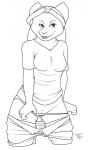 anthro bottomwear bottomwear_down clitoral_hood clothed clothing female genitals panties panties_down pants pants_down partially_clothed pussy simple_background solo underwear underwear_down undressing white_background os mammal mouse murid murine rodent 2017 hi_res monochrome