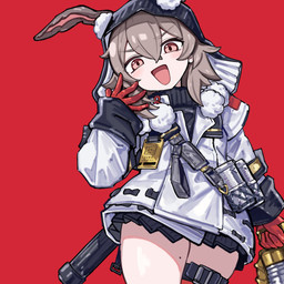black_hood bottomwear brown_eyes clothing coat female footwear gloves handwear hood hood_up looking_at_viewer mole_on_thigh rabbit_ears red_clothing red_gloves red_handwear red_sock shoes skirt solo topwear white_clothing white_coat white_topwear yonoivr arknights hypergryph studio_montagne caper_(arknights) animal_humanoid humanoid lagomorph lagomorph_humanoid leporid_humanoid mammal mammal_humanoid rabbit_humanoid absurd_res hi_res