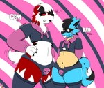 anthro blush clothed clothing crossdressing duo femboy grin jacket male male/male power_bottom smile topwear dankbudgie nintendo pokemon fan_character gem_the_lycanroc_(dankbudgie) generation_4_pokemon generation_7_pokemon lucario lycanroc midnight_lycanroc pokemon_(species) absurd_res hi_res