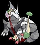 bite blood bodily_fluids crush decapitation drooling duo eating female female/female gore hard_vore headless male male/female male/male pinned pinned_to_ground predator/prey saliva snuff stepped_on stomping vore littlepinebox nintendo pokemon aggron breloom generation_3_pokemon pokemon_(species) alpha_channel