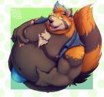 anthro belly bulge clothing humanoid_hands male moob_grab moobs navel nipples overweight overweight_anthro overweight_male solo underwear skaifox mammal 2019 hi_res