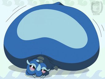 big_tail black_sclera blue_background blue_body blue_tail expansion feral huge_tail hyper hyper_inflation hyper_tail inflation liquid_inflation logo motion_lines purple_sclera simple_background smile tail tail_expansion text three-quarter_view water_inflation white_eyes fishinabarrrel nintendo pokemon pokemon_winds_and_waves gecqua generation_10_pokemon pokemon_(species) reptile scalie 2026 artist_logo artist_name cel_shading colored dated digital_media_(artwork) hi_res shaded