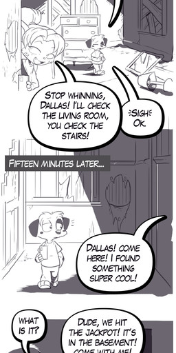 abandoned anthro boarded_window dialogue dresser female furniture haunted_house holidays lamp male speech_bubble nauyaco forestdale halloween dallas_burnside_(forestdale) izabell_carroll_(forestdale) canid canine canis dalmatian domestic_cat domestic_dog felid feline felis ghost mammal spirit absurd_res hi_res long_image tall_image