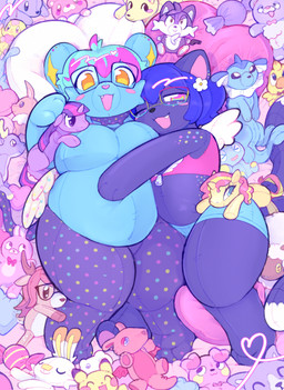 >_< accessory anthro anthrofied duo eyes_closed eyewear feathered_wings feathers flower flower_in_hair glasses gun hair hair_accessory happy hug kemono lgbt_pride looking_at_viewer lying on_back open_:3 overweight overweight_anthro pansexual_pride_colors pillow plant plushie pride_colors ranged_weapon romantic romantic_couple smile thick_thighs weapon wings yellow_eyes zipper pawberry hasbro my_little_pony nintendo pokemon animate_inanimate eeveelution generation_1_pokemon generation_8_pokemon living_plushie pokemon_(species) scorbunny vaporeon 2025 hi_res pastel_theme nonbinary_(lore) trans_(lore) trans_woman_(lore)