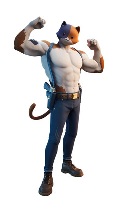 :3 abs anthro belt_buckle biceps bottomwear buckle clothed clothing denim denim_bottomwear denim_clothing electronics footwear gun handgun headgear headphones headset holster jeans looking_at_viewer male mottled muscular muscular_anthro muscular_male pants piebald pistol pose ranged_weapon shoes simple_background solo tattoo topless weapon white_background epic_games fortnite meowscles calico_cat domestic_cat felid feline felis mammal 3d_(artwork) absurd_res digital_media_(artwork) hi_res official_art