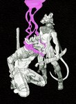 2024 anthro anthro_on_anthro anthro_penetrated anthro_penetrating anthro_penetrating_anthro antlers arm_armor armor balls bdsm bodily_fluids bondage boots bound chainmail clothed clothing collar cum cum_drip cum_in_mouth cum_inside de-racked deer dominant dominant_male dripping duo footwear foreskin genital_fluids genitals headgear helmet hi_res holding_head horn humanoid_genitalia humanoid_penis hypnosis kneeling larger_male larger_penetrated leg_armor looking_up male male/male male_penetrated male_penetrating male_penetrating_male mammal melee_weapon mind_control momamo murid murine partially_clothed penetration penile penile_penetration penis pheromones rat rodent sex shoes simple_background size_difference smaller_male standing submissive submissive_male sword tail traditional_media_(artwork) weapon